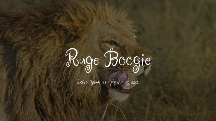 Ruge Boogie Font Family
