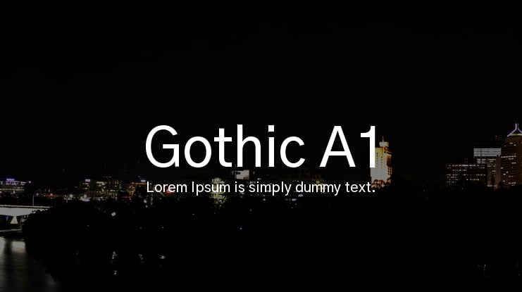 Gothic A1 Font Family