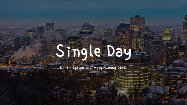 Single Day Font