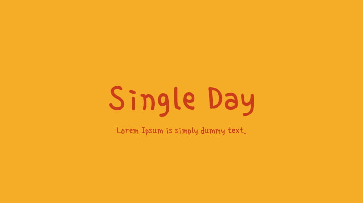 Single Day Font