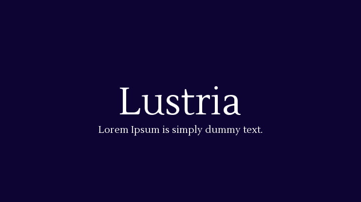 Lustria Font