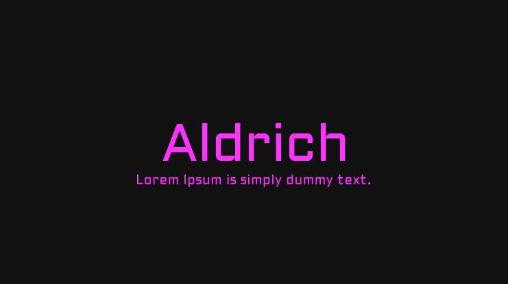 Aldrich Font