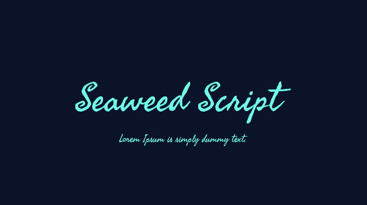 Seaweed Script Font