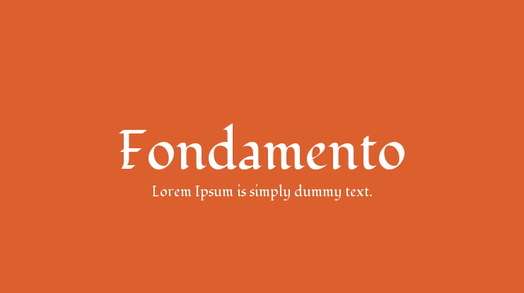 Fondamento Font Family