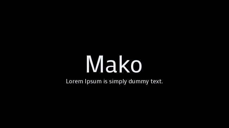 Mako Font