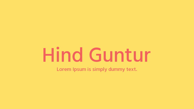 Hind Guntur Font Family