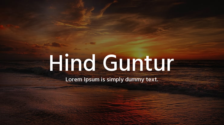 Hind Guntur Font Family