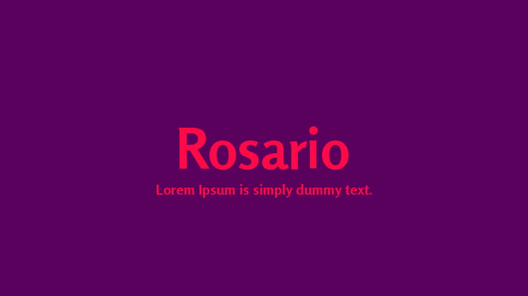 Rosario Font Family
