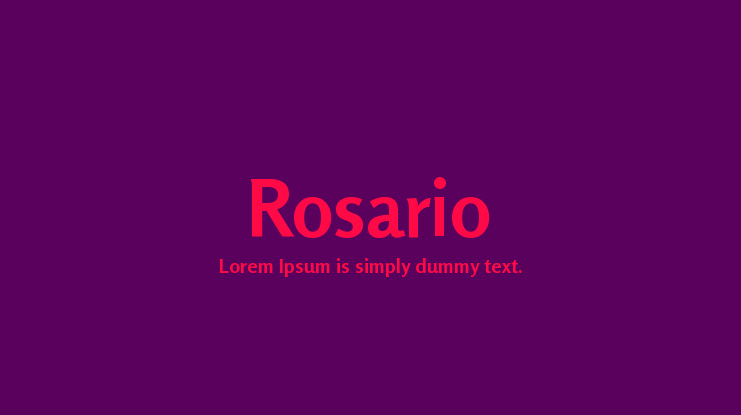 Rosario Font Family