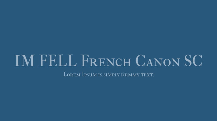 IM FELL French Canon SC Font
