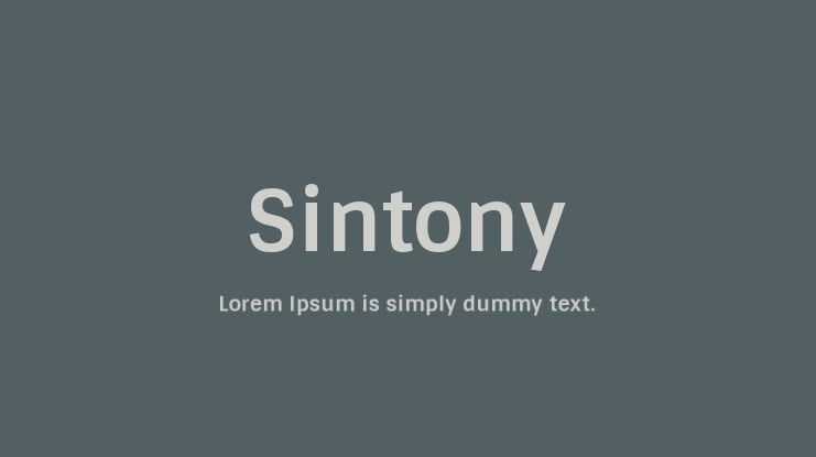 Sintony Font Family