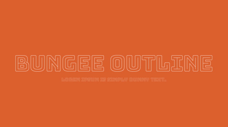 Bungee Outline Font