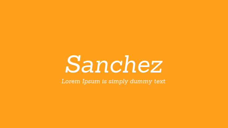 Sanchez Font Family