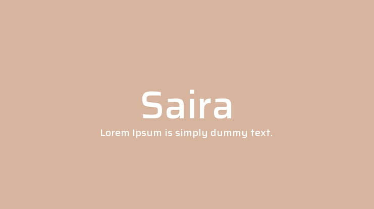 Saira Font Family