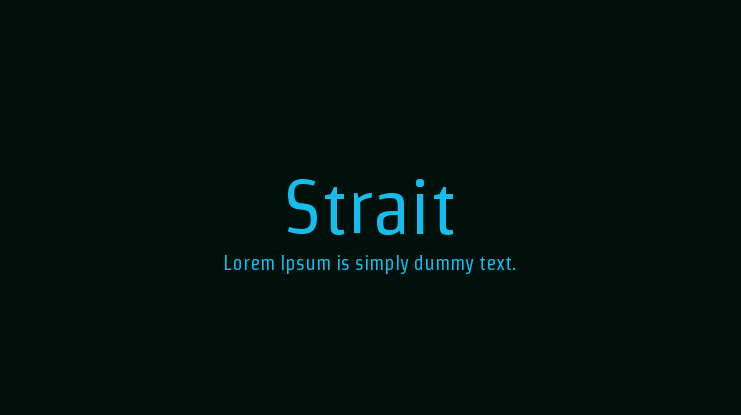 Strait Font Family