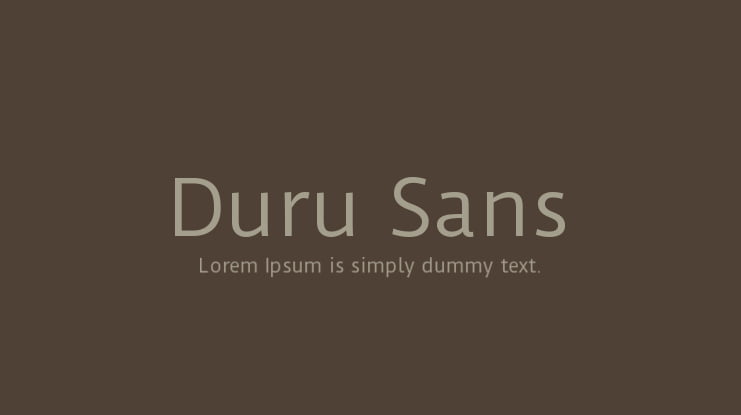 Duru Sans Font