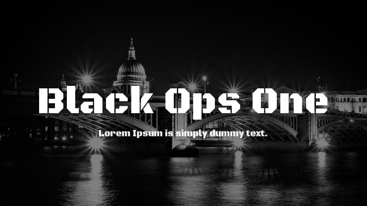 Black Ops One Font