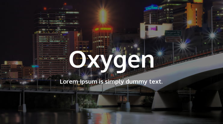 Oxygen Font Family