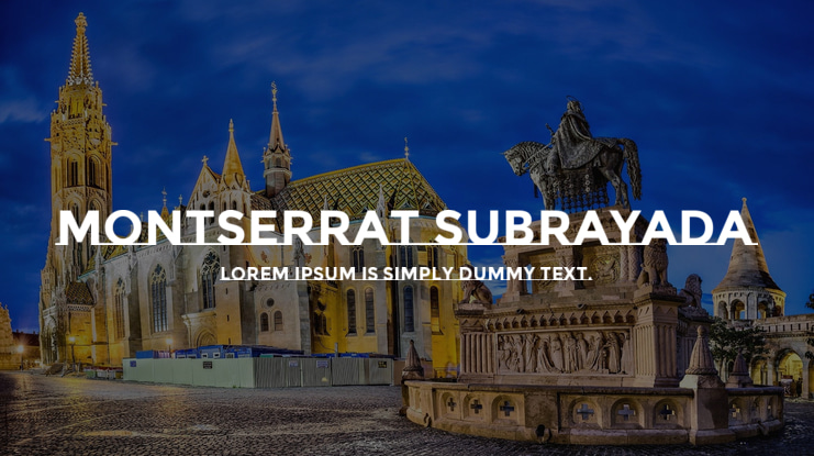 Montserrat Subrayada Font Family