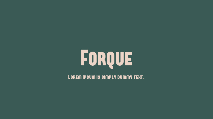 Forque Font