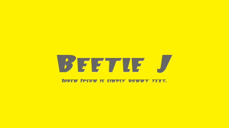 Beetle J Font
