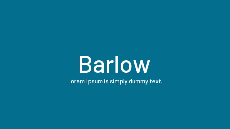 Barlow Font Family
