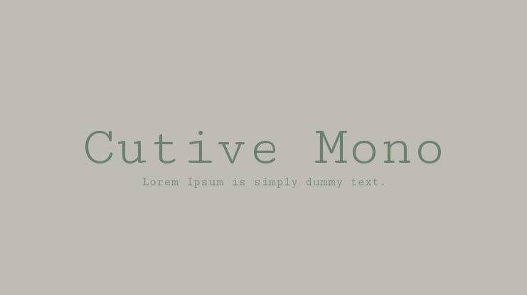 Cutive Mono Font
