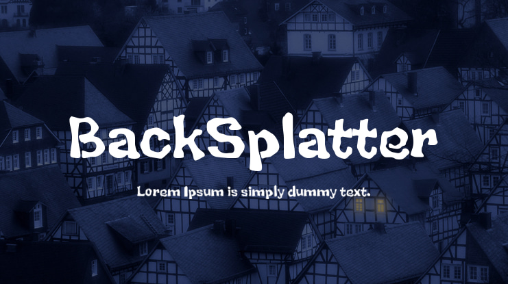 BackSplatter Font