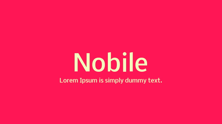 Nobile Font Family