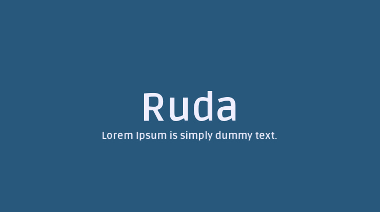 Ruda Font Family