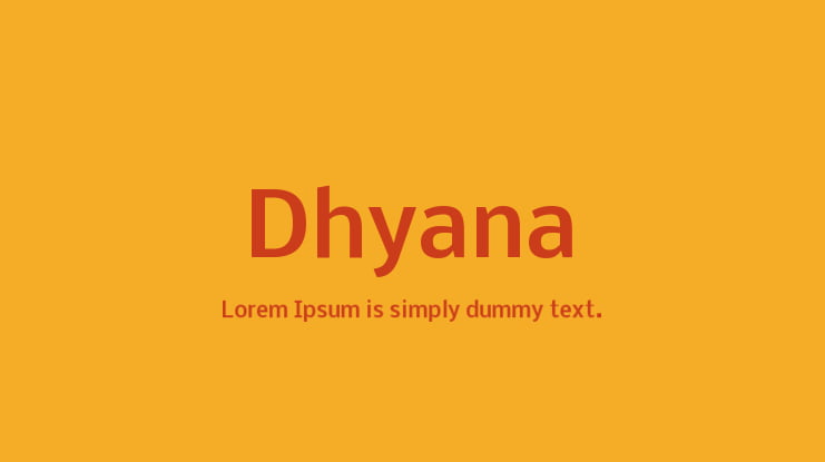 Dhyana Font Family
