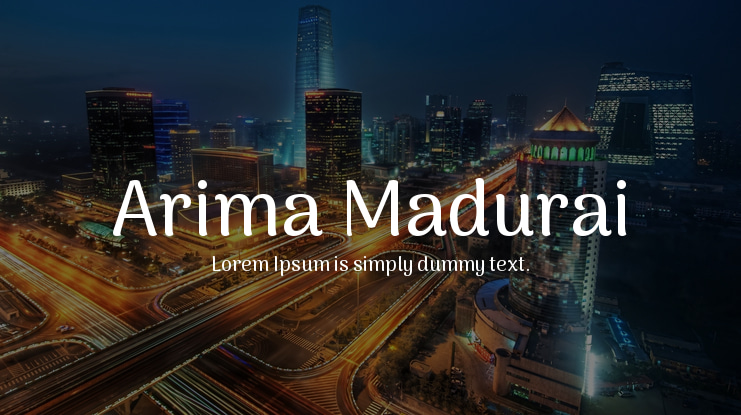 Arima Madurai Font Family