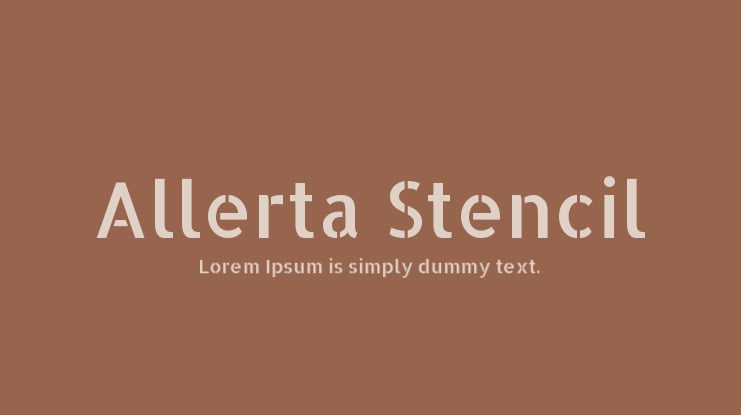 Allerta Stencil Font