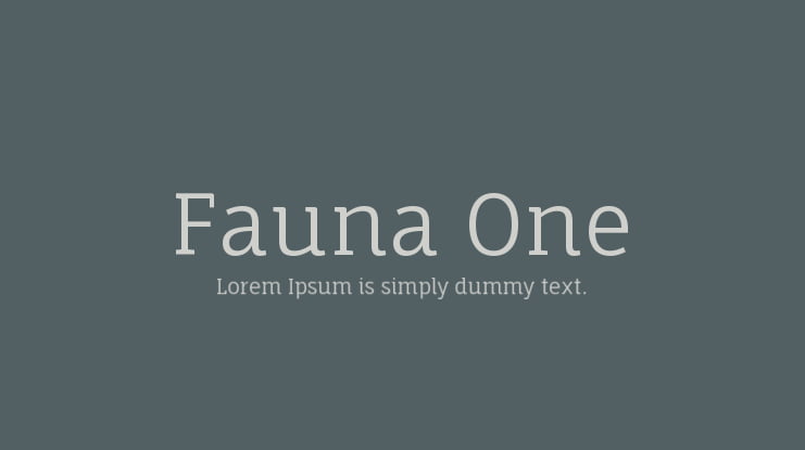 Fauna One Font Family