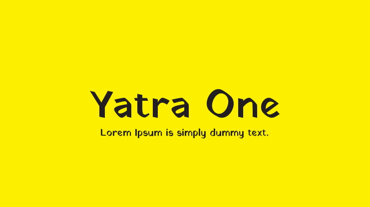 Yatra One Font