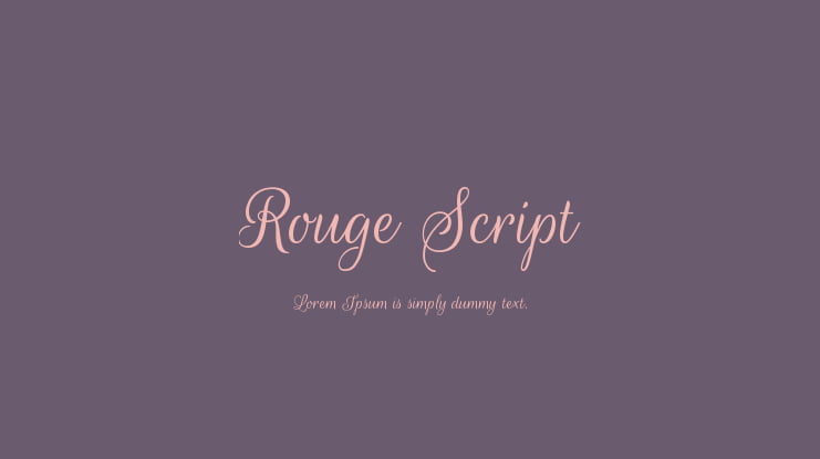 Rouge Script Font