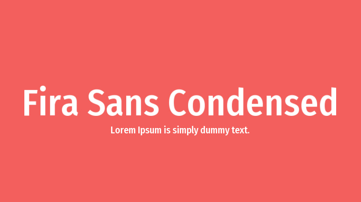 Fira Sans Condensed Font Family