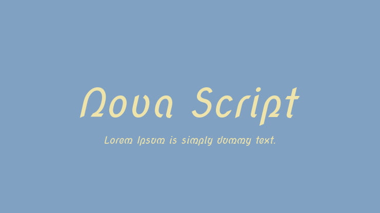 Nova Script Font