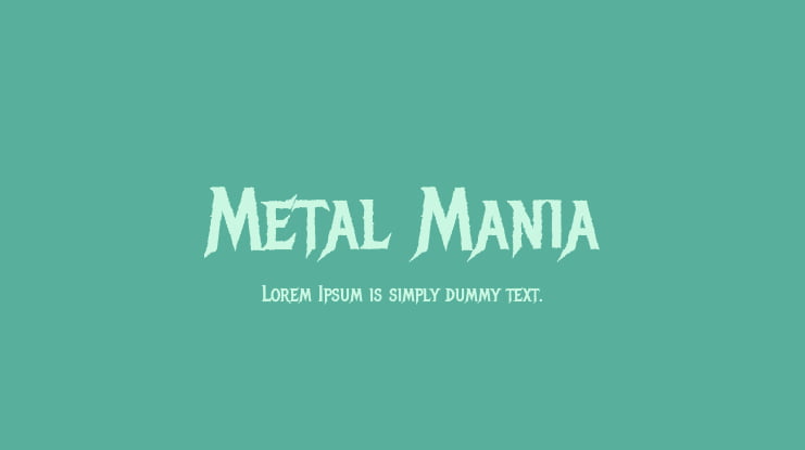 Metal Mania Font