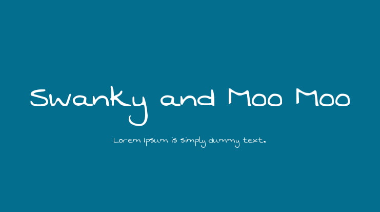 Swanky and Moo Moo Font