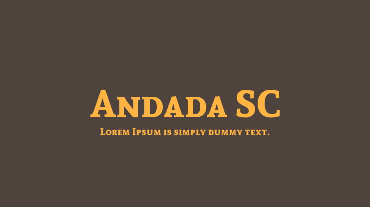 Andada SC Font Family