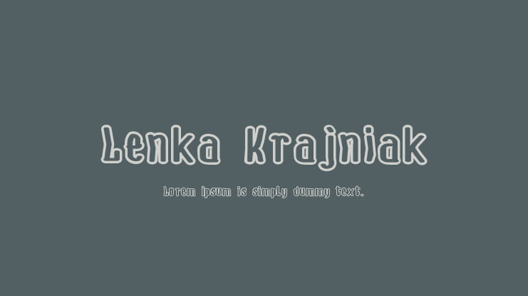 Lenka Krajniak Font