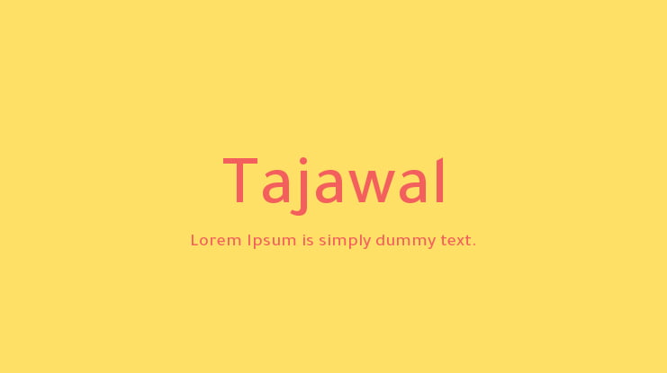 Tajawal Font Family