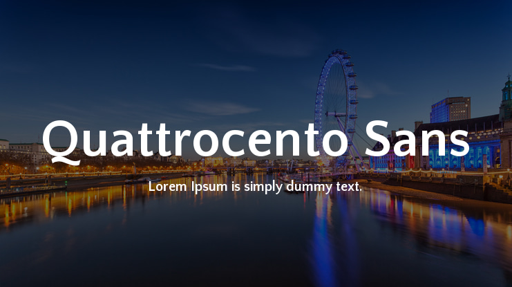 Quattrocento Sans Font Family