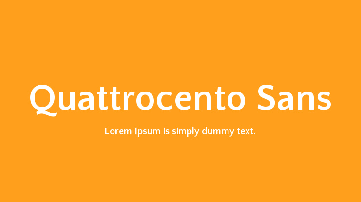 Quattrocento Sans Font Family