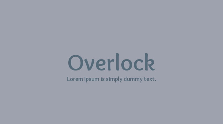 Overlock Font Family