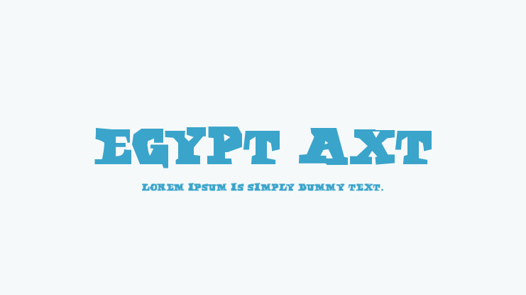 Egypt Axt Font