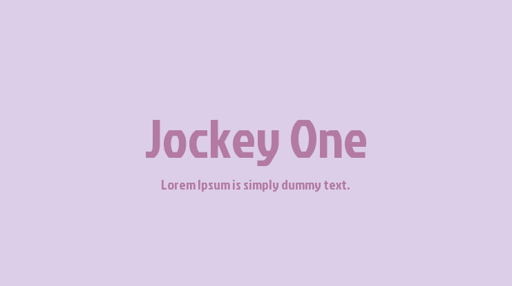 Jockey One Font
