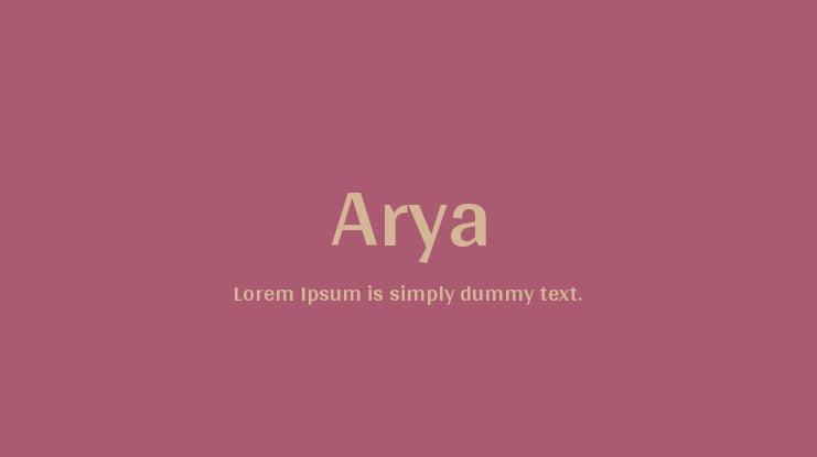 Arya Font Family