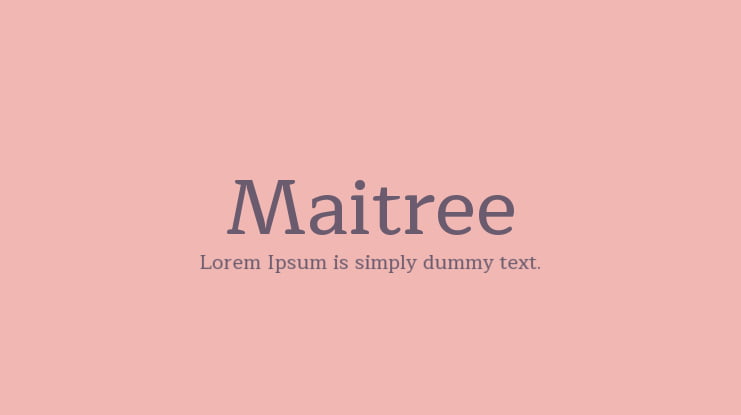 Maitree Font Family